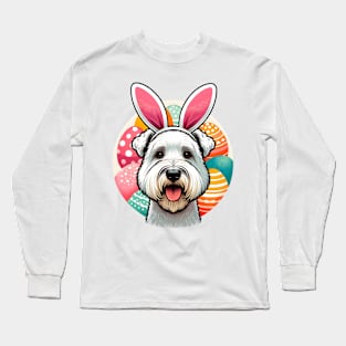 Sealyham Terrier with Bunny Ears Enjoys Easter Splendor Long Sleeve T-Shirt